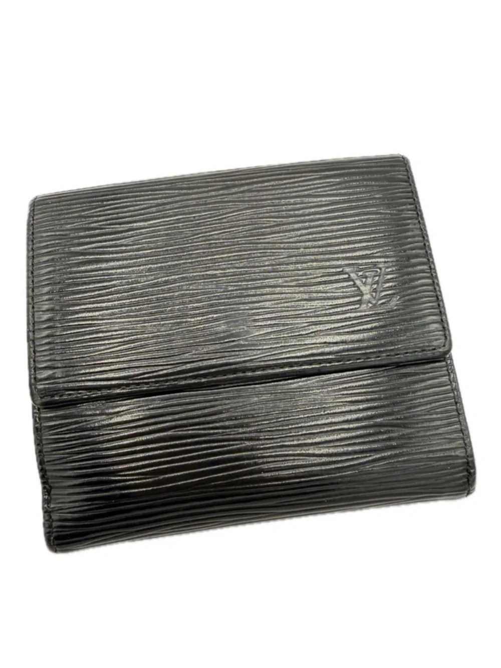 Louis Vuitton Elise Compact Wallet Black Epi Leather Vintage 1992 Authentic
